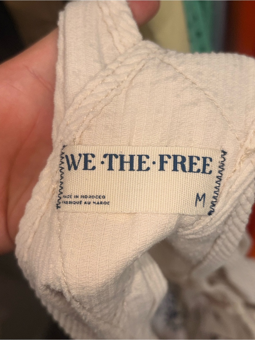 We The Free Cream Ribbed Overalls - Picture 2 of 2